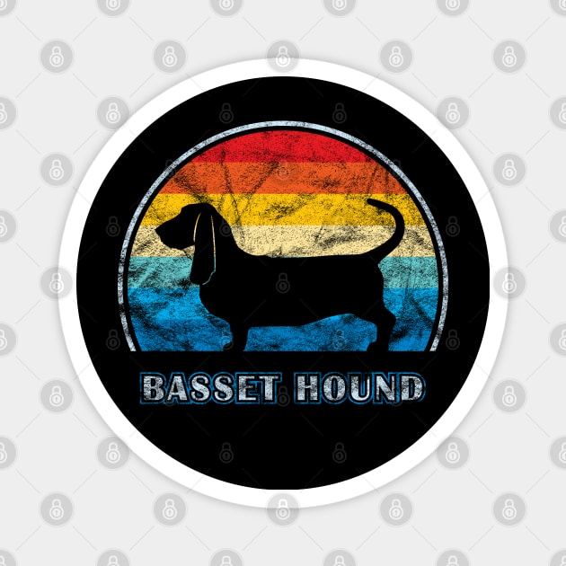 Basset Hound Vintage Design Dog Magnet by millersye